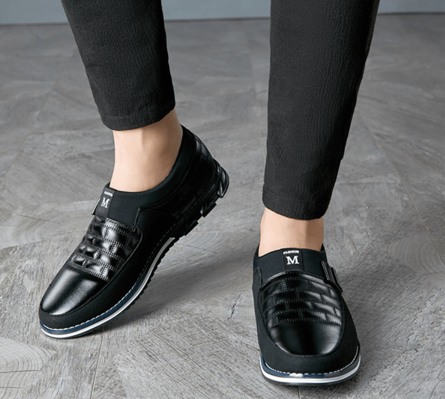 Atmungsaktive Herren Lederschuhe – Lässige Lederschuhe Mit Orthopädischer Unterstützung