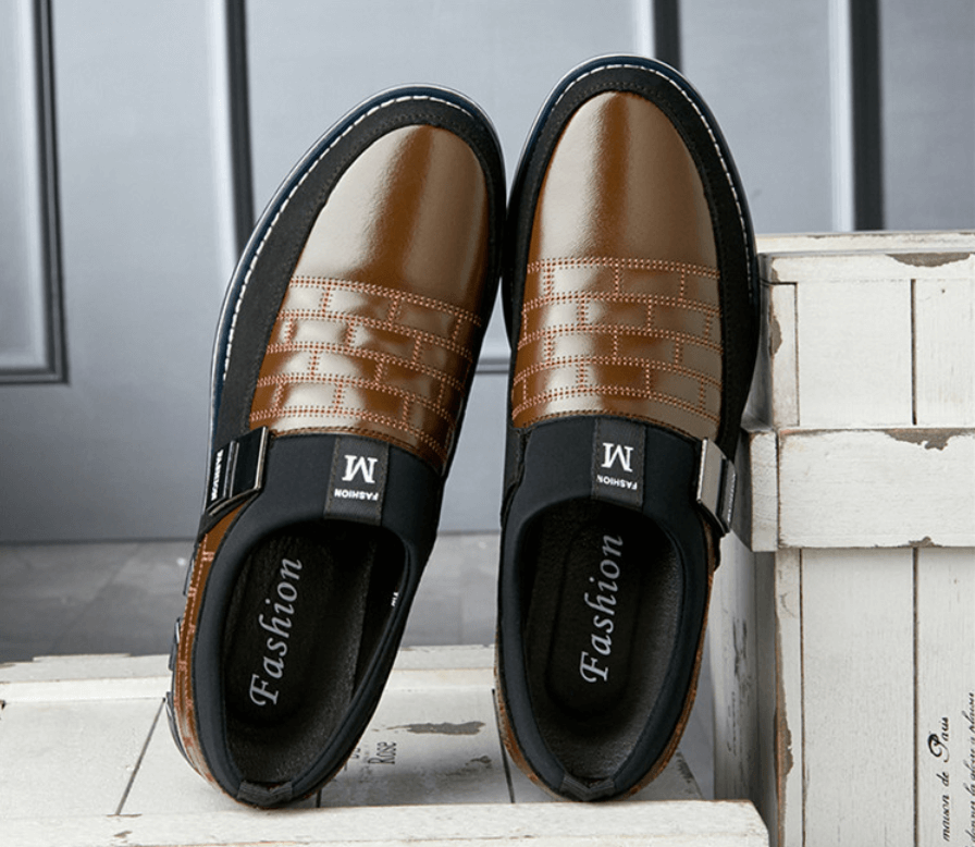 Atmungsaktive Herren Lederschuhe – Lässige Lederschuhe Mit Orthopädischer Unterstützung