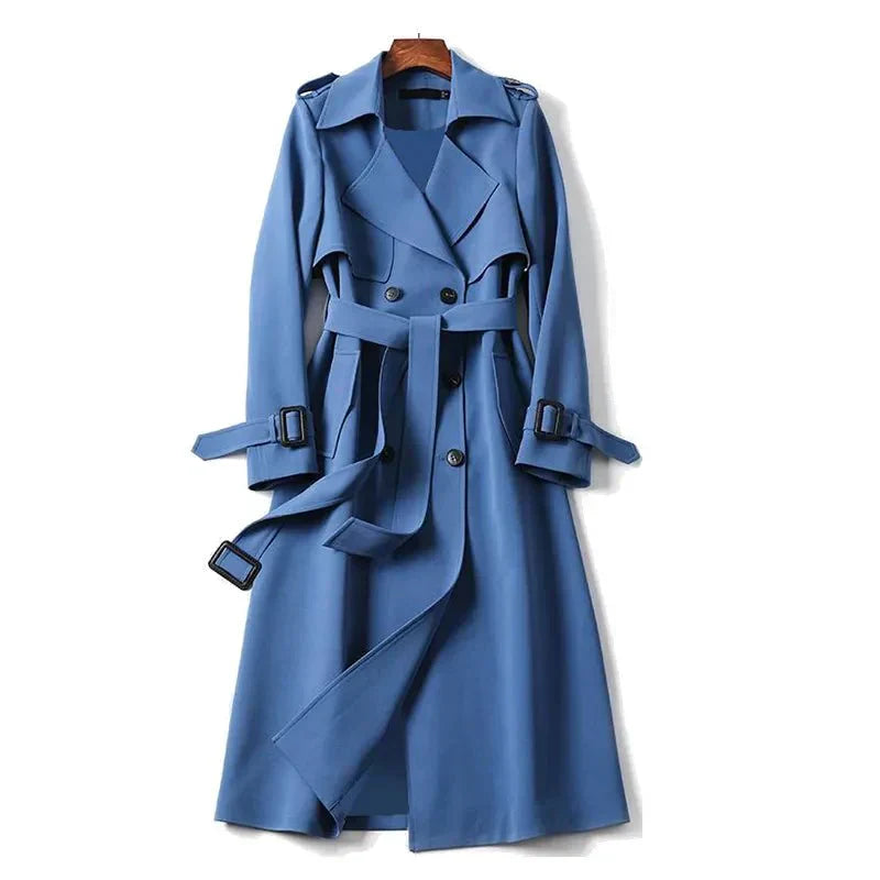 Langer Trenchcoat | Mit Bindegürtel Für Damen – Stilvoll Und Elegant