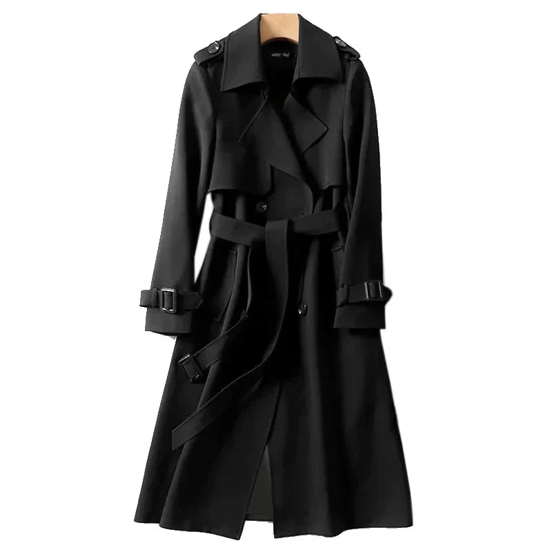 Langer Trenchcoat | Mit Bindegürtel Für Damen – Stilvoll Und Elegant
