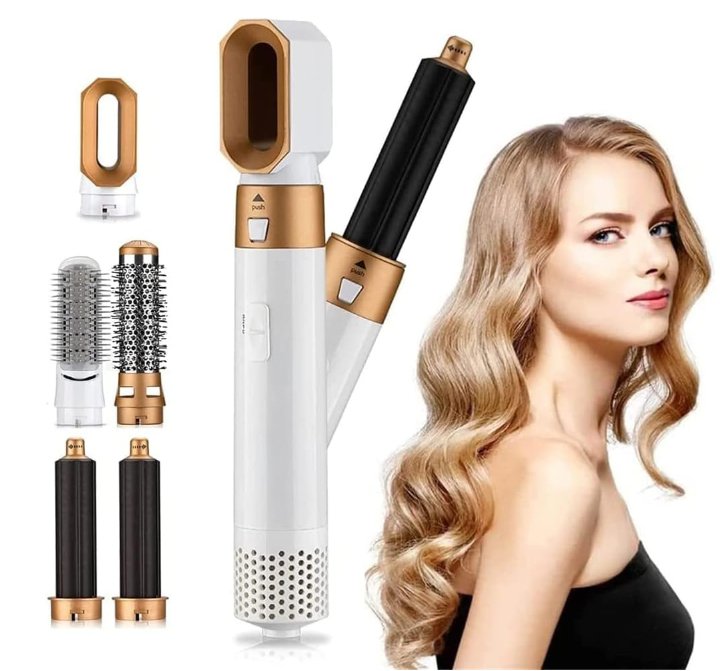 Professioneller 5-in-1 Airstyler – Haarstyler Mit Austauschbaren Bürstenköpfen