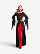 Damen Vampir-Teufel-Kostüm aus Polyester-Mix | Schnürkleid mit Zubehör | Schwarzes Kostüm für Halloween & Cosplay-Events | Schmid