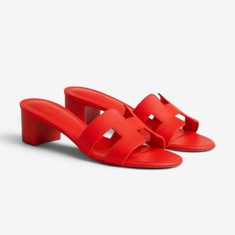 Damen Sandalen | Slip-On Sandalen mit Eckigem Absatz | Reguläre Passform für Alltag und Smart Casual | Schmid