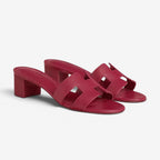 Damen Sandalen | Slip-On Sandalen mit Eckigem Absatz | Reguläre Passform für Alltag und Smart Casual | Schmid