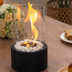 Ewige Flamme Öllampe – Metall und Glas, 26 × 14 cm, offene Flamme