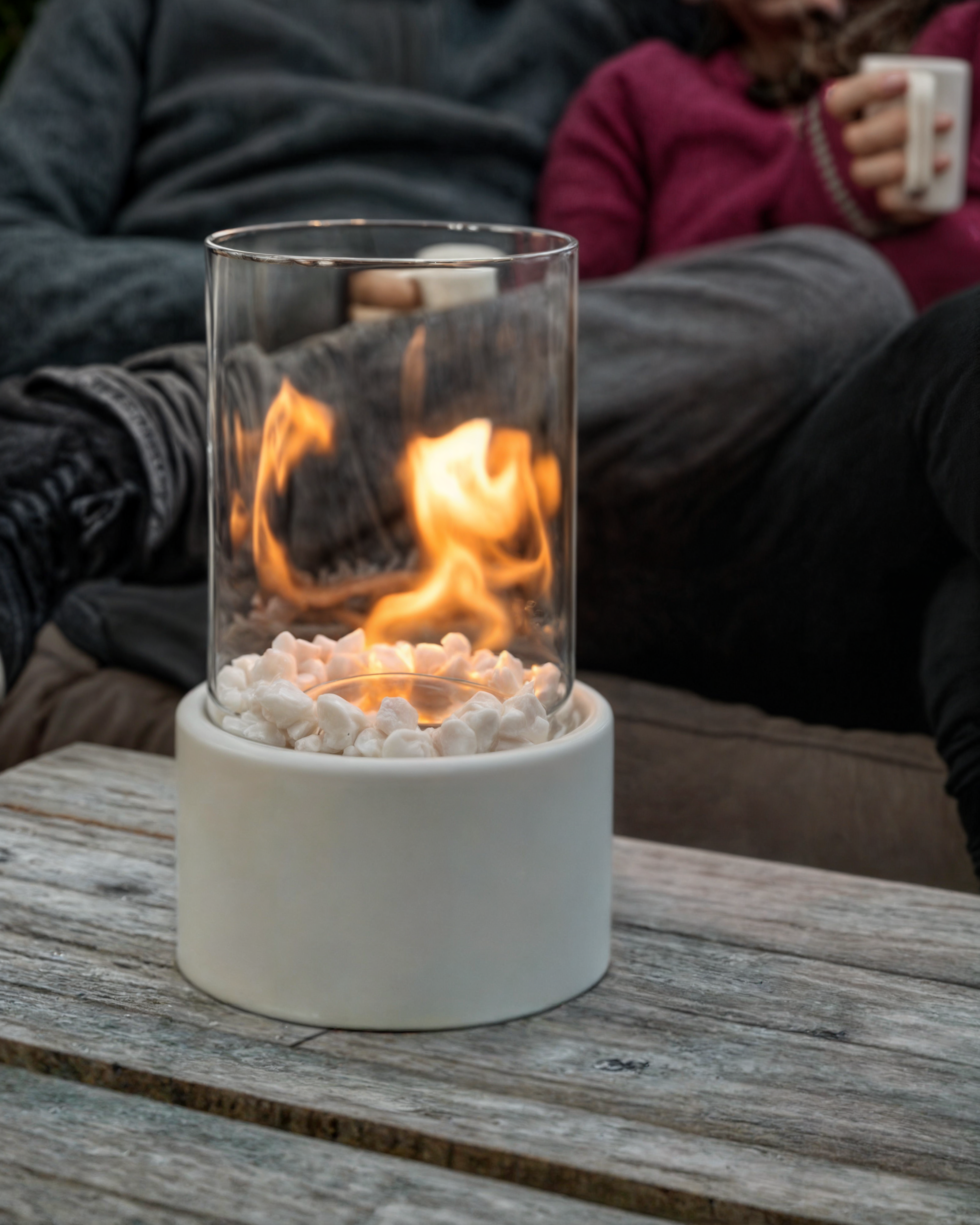 Ewige Flamme Öllampe – Metall und Glas, 26 × 14 cm, offene Flamme