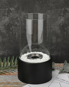 Ewige Flamme Öllampe – Metall und Glas, 26 × 14 cm, offene Flamme