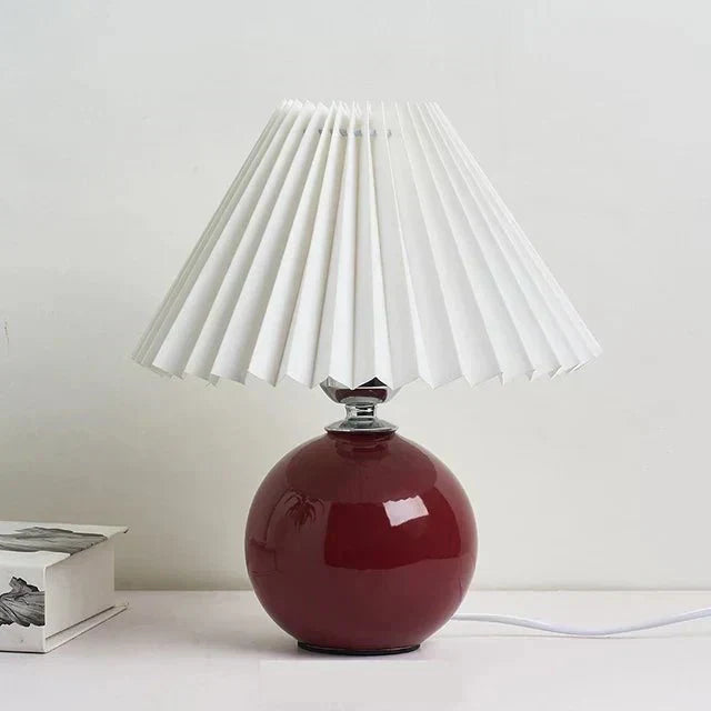 Garduru falten tischlampe | geplisster luxus lampenschirm