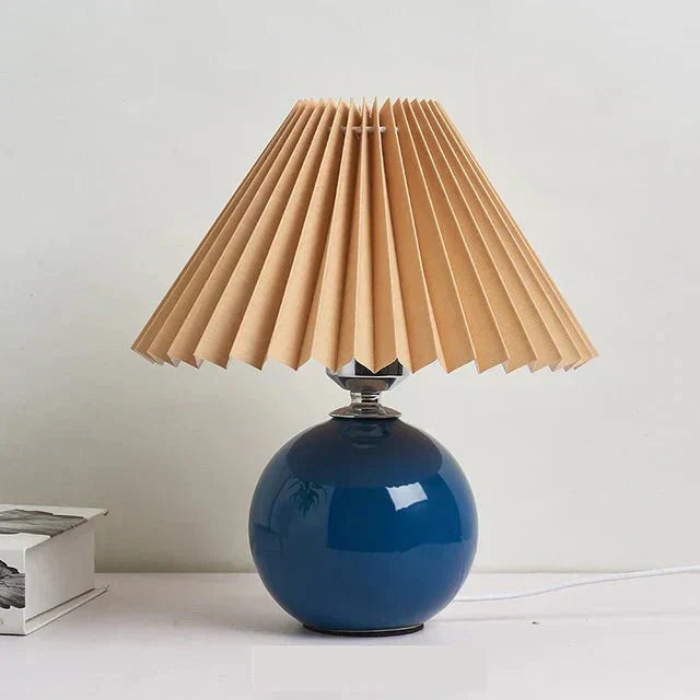 Garduru falten tischlampe | geplisster luxus lampenschirm