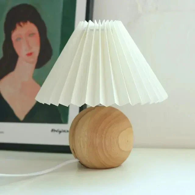 Garduru falten tischlampe | geplisster luxus lampenschirm