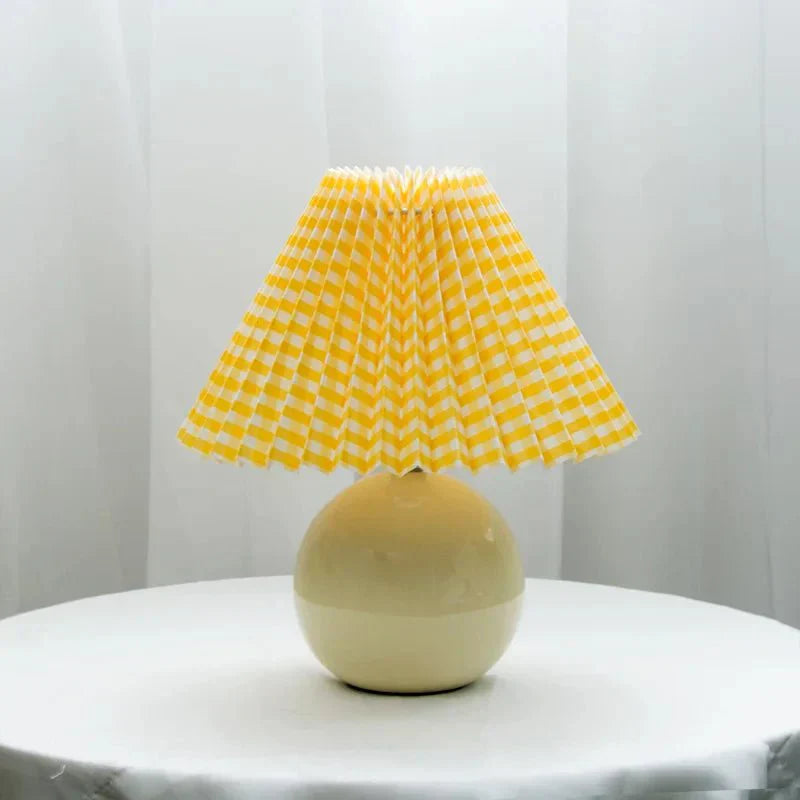 Garduru falten tischlampe | geplisster luxus lampenschirm