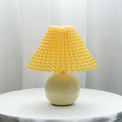 Garduru falten tischlampe | geplisster luxus lampenschirm