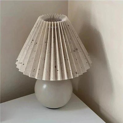 Garduru falten tischlampe | geplisster luxus lampenschirm