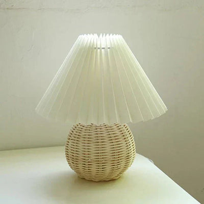 Garduru falten tischlampe | geplisster luxus lampenschirm