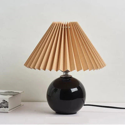 Garduru falten tischlampe | geplisster luxus lampenschirm