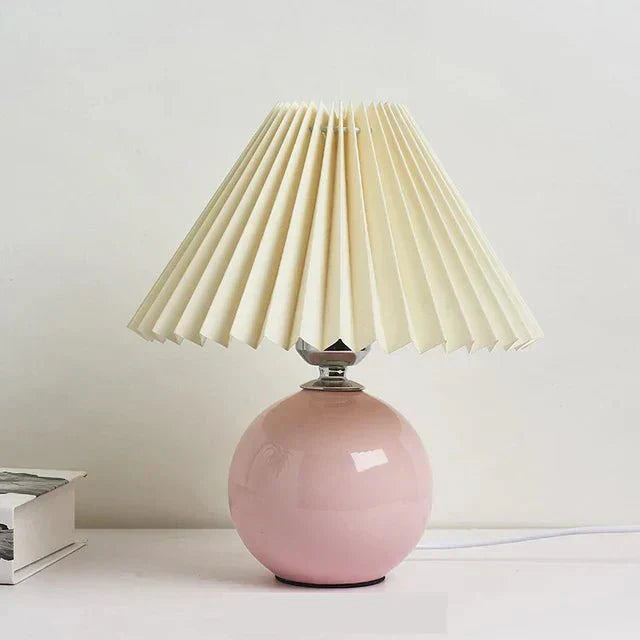 Garduru falten tischlampe | geplisster luxus lampenschirm