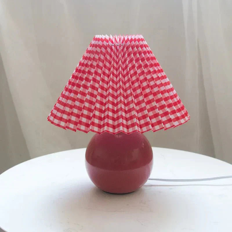 Garduru falten tischlampe | geplisster luxus lampenschirm