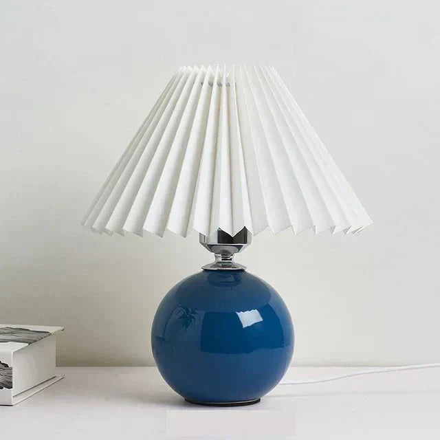 Garduru falten tischlampe | geplisster luxus lampenschirm