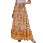 Damenrock aus Polyester | Rock im Boho-Stil | Frontschlitz für Sommer und Freizeit | Schmid
