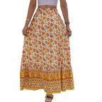 Damenrock aus Polyester | Rock im Boho-Stil | Frontschlitz für Sommer und Freizeit | Schmid