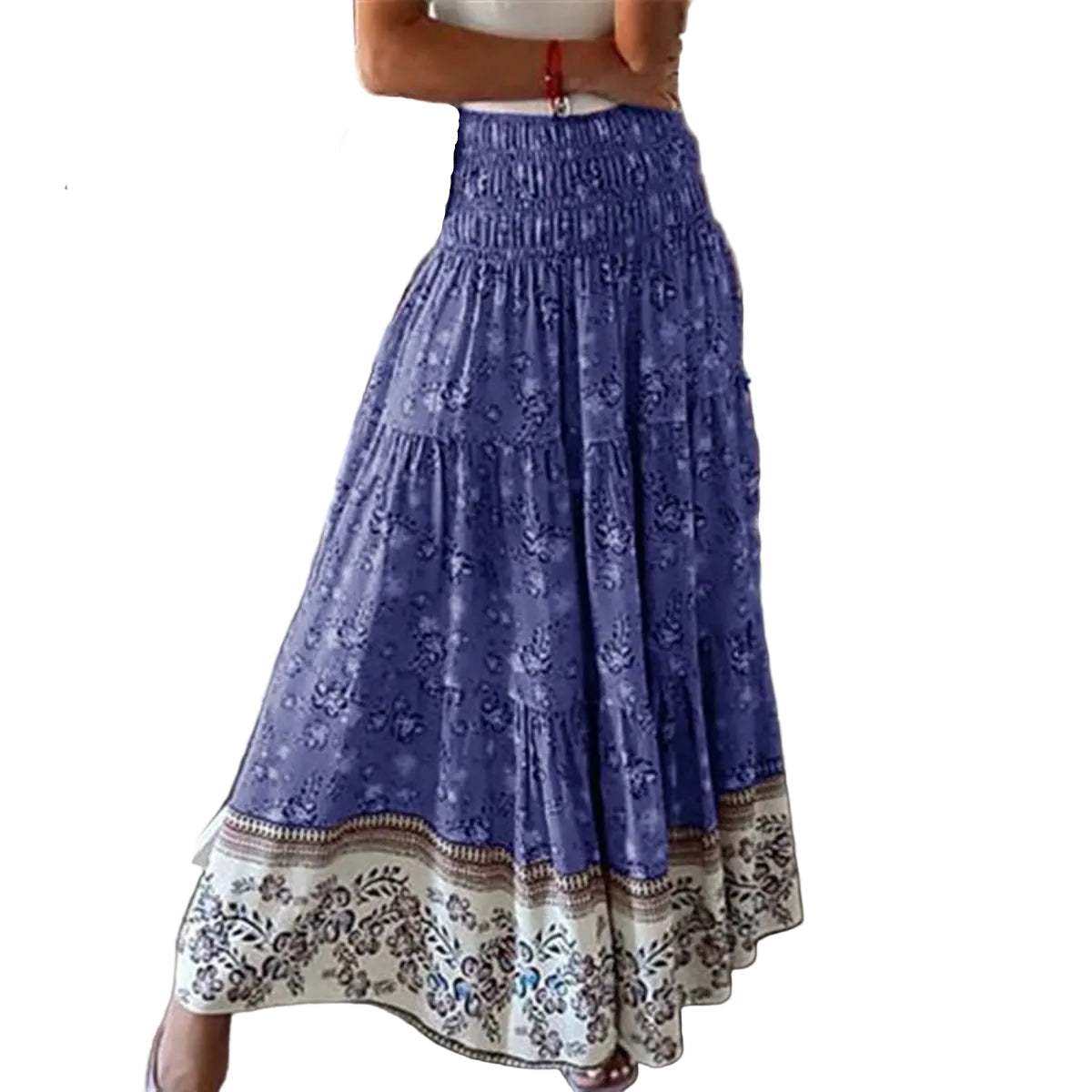 LongSkirt – Lange Rock mit Elastischem Bund