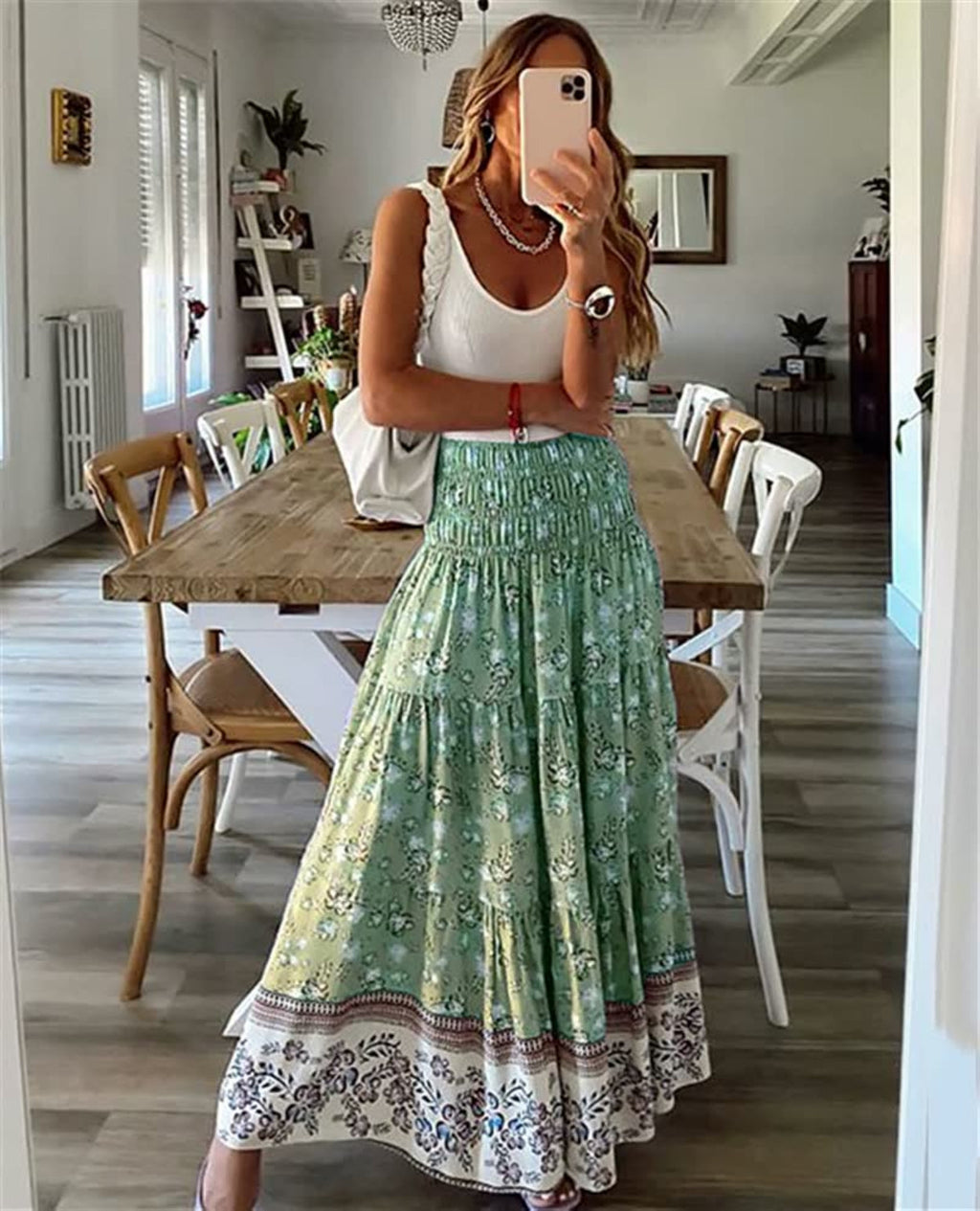 LongSkirt – Lange Rock mit Elastischem Bund