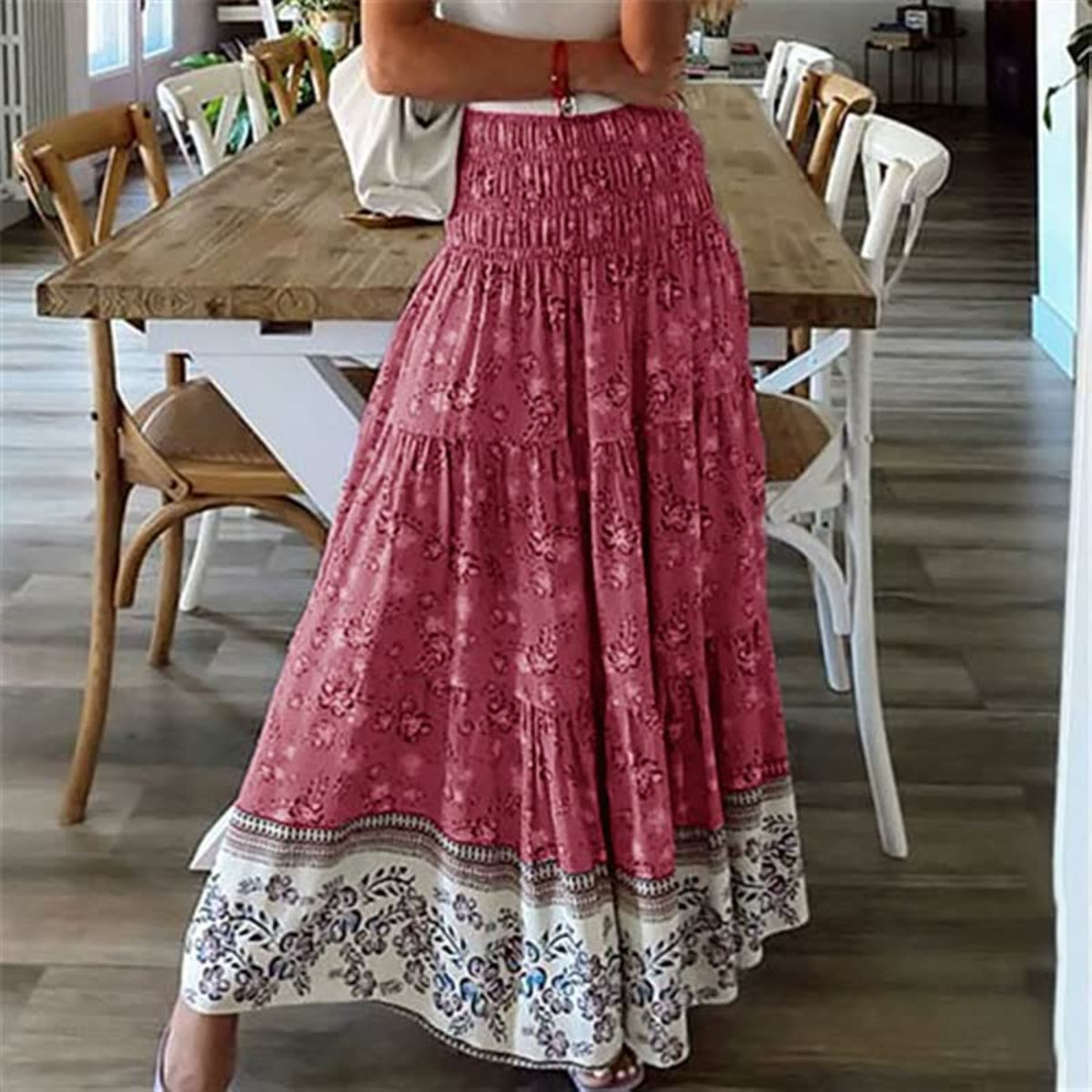 LongSkirt – Lange Rock mit Elastischem Bund