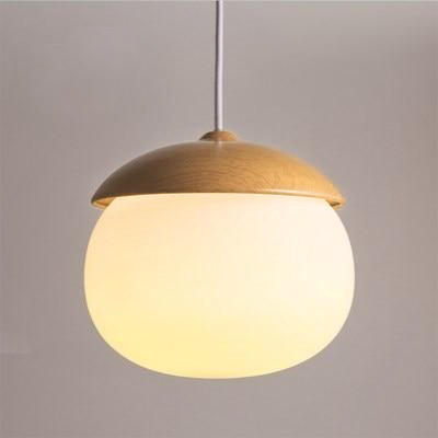 Mondglas & Holz Eichel | Anhänger