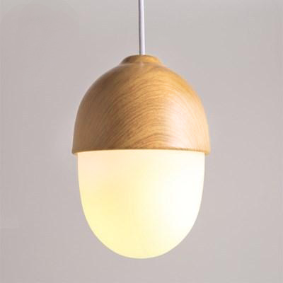 Mondglas & Holz Eichel | Anhänger