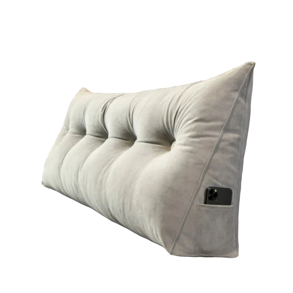 Keilkissen | Rückenstützkissen mit Baumwollbezug | Waschbares Stützkissen für Bett und Sofa | Schmid