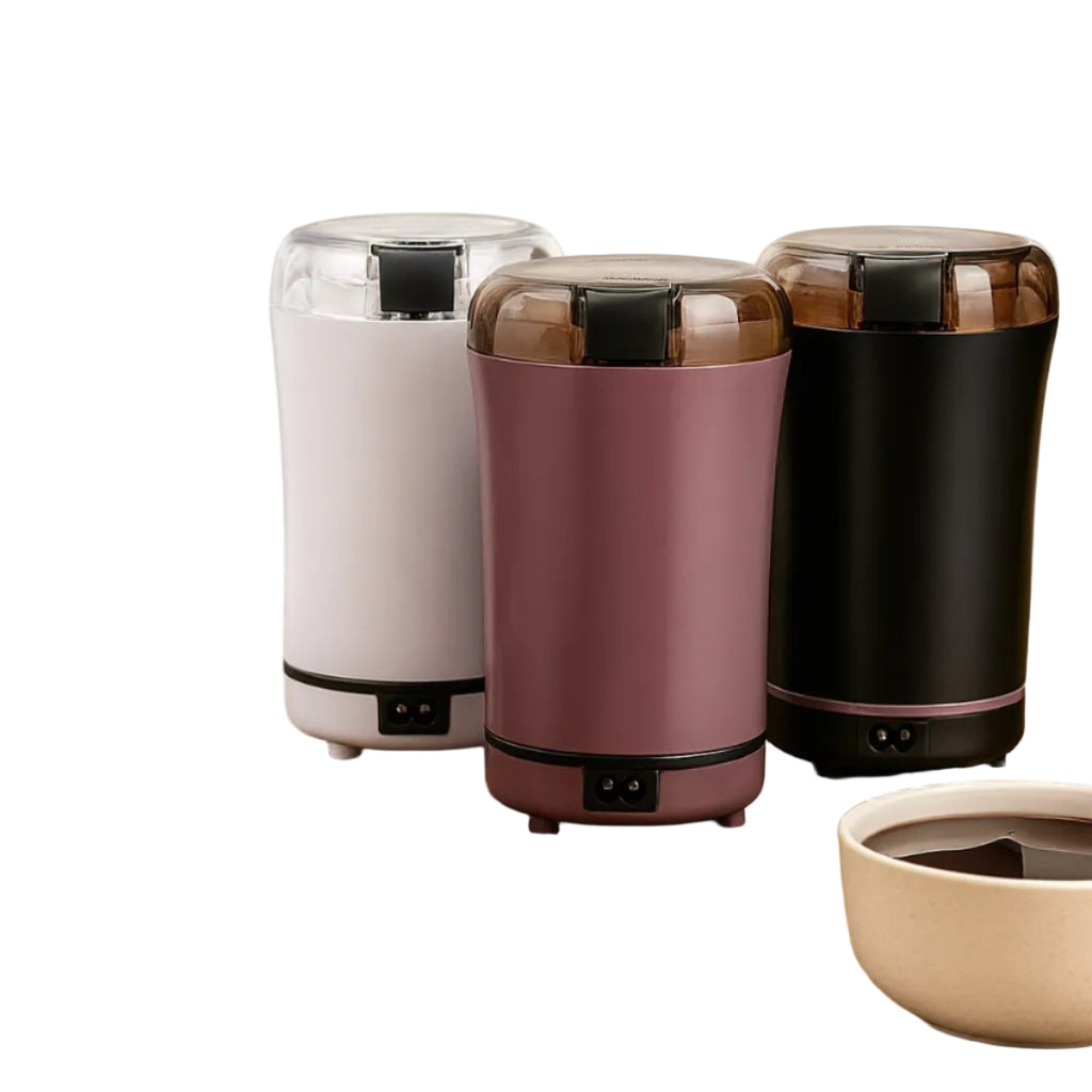 Elektrische Kaffeemühle | Edelstahlklingen | Kupfermotor für Kaffee, Gewürze & Kräuter | Schmid