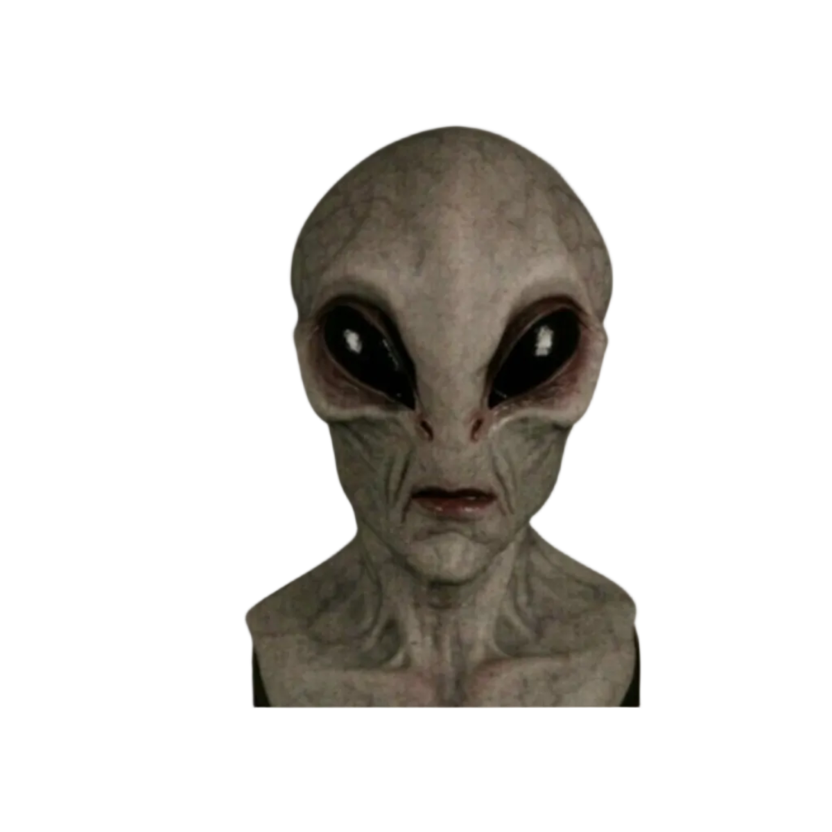 Alien Kopfmaske aus Latex für Halloween und Cosplay | Handbemalte Vollkopfmaske mit Belüftungsöffnungen | Schmid