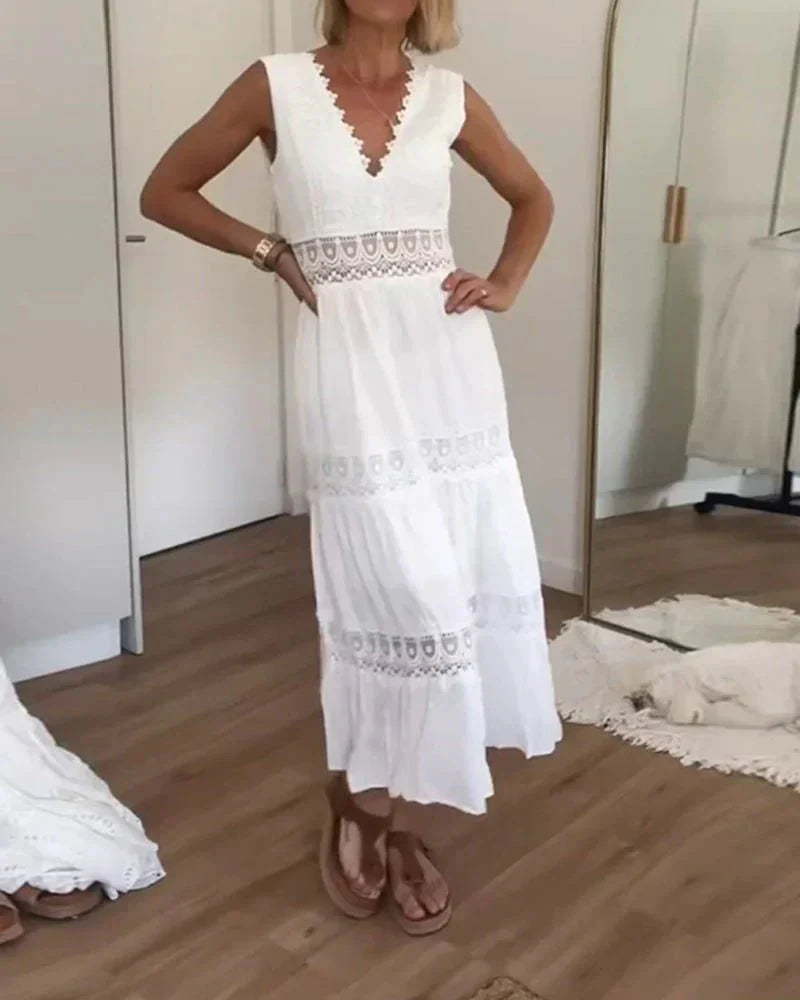 Rosalia | Elegantes Langes Sommerkleid Für Damen