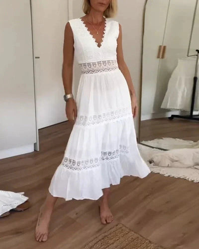 Rosalia | Elegantes Langes Sommerkleid Für Damen