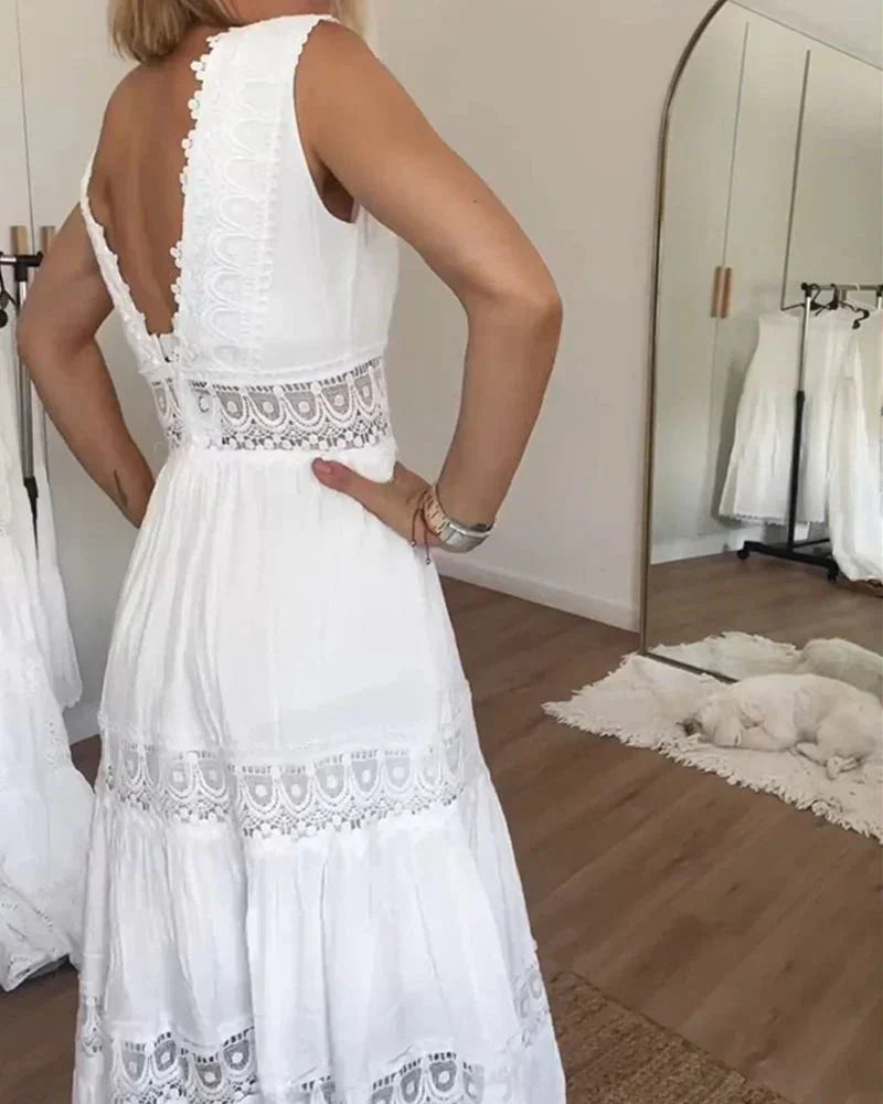 Rosalia | Elegantes Langes Sommerkleid Für Damen