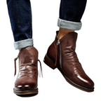Herren Ankle Boots | Seitlicher Reißverschluss und niedriger Absatz | Standardpassform für Alltag & Semi-Formelle Outfits | Schmid