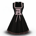 Damen Trachtenkleid mit Spitzen Schürze | Trachtenkleid mit Bluse und Schnürung für Oktoberfest | Schmid