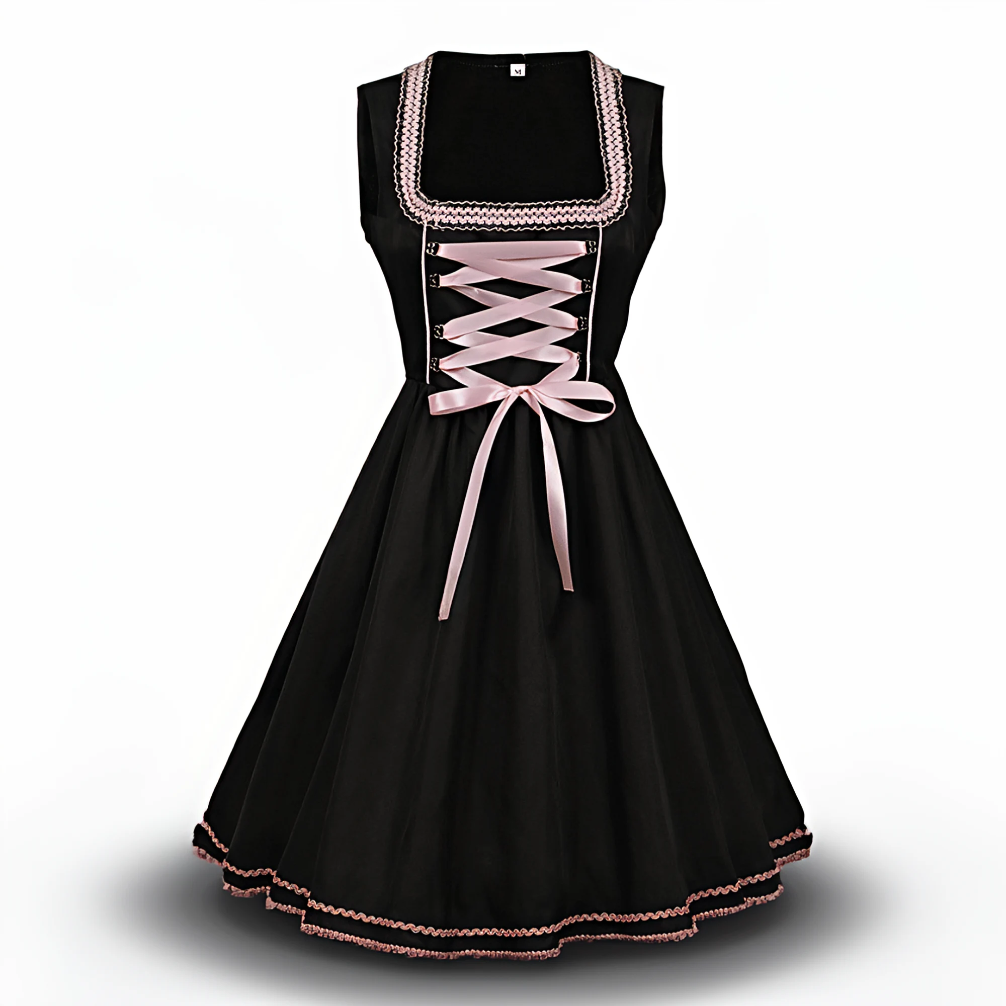 Damen Trachtenkleid mit Spitzen Schürze | Trachtenkleid mit Bluse und Schnürung für Oktoberfest | Schmid