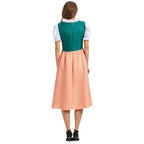 Damen Dirndl Set aus Mischgewebe | Reguläre Passform Trachtenkleidung | Bestickte Schürze mit Schnürung für Oktoberfest | Schmid