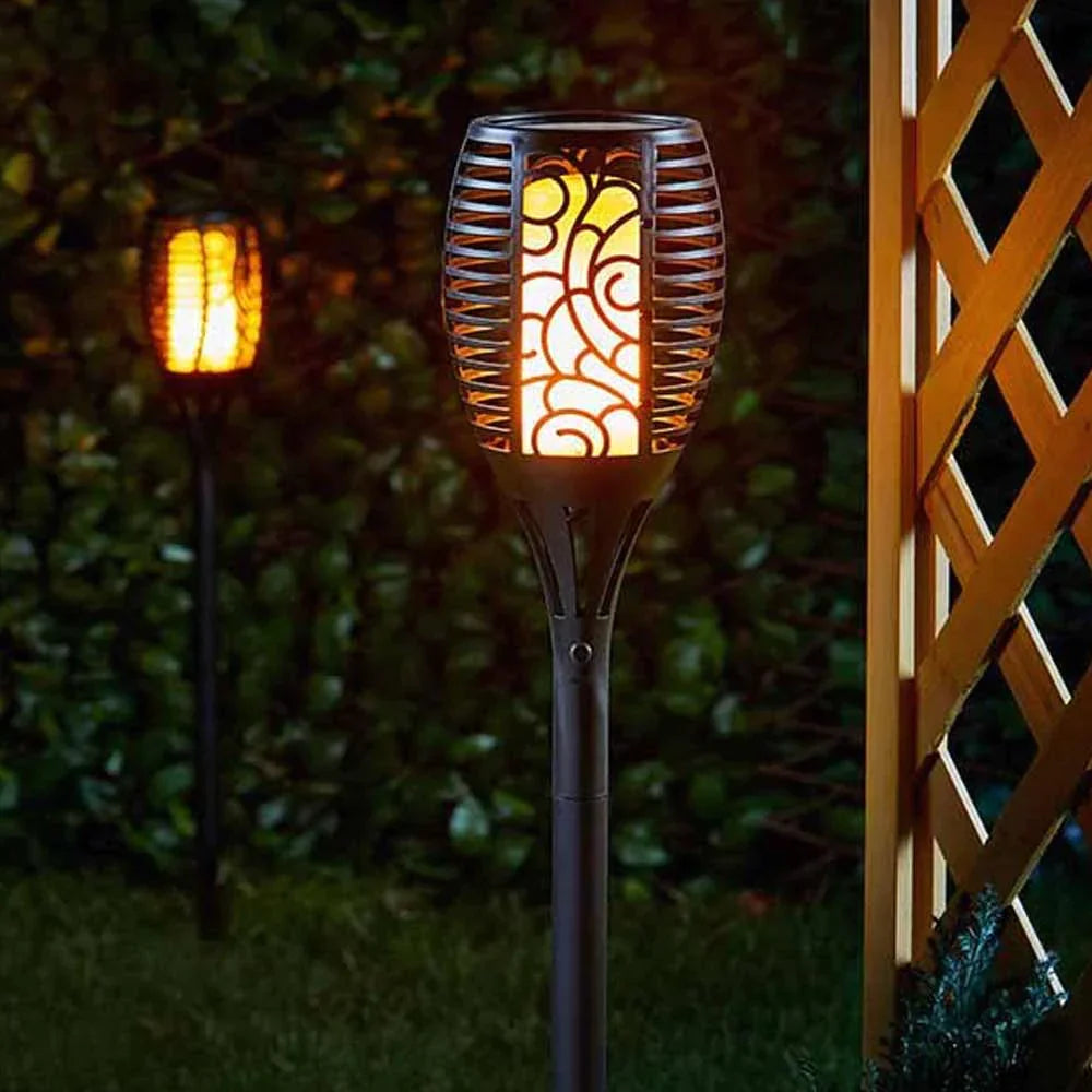 Solar LED Gartenfackel – IP65, Automatisch Ein/Aus, Außenbeleuchtung