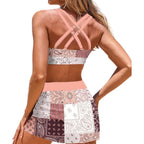 Bikini-Set aus Polyester | Verstellbare Träger mit Passendem Rock für | Strand und Pool | Schmid