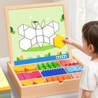 MagniPlay Magnetisches Lernspiel – Holzblöcke, Formen & Farben