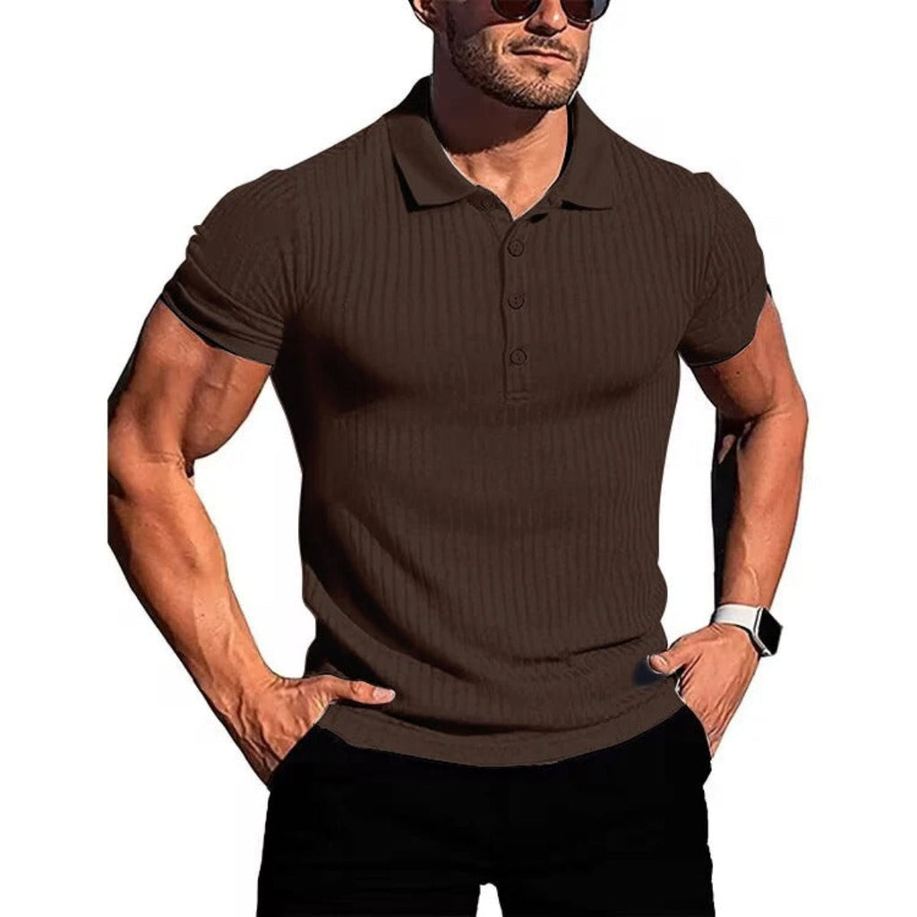 Herren Polo T-Shirt aus Baumwollmischung | Lässige Passform Polo-Shirt | Knopfleiste und Kurzarmdesign für Alltag und Freizeit | Schmid