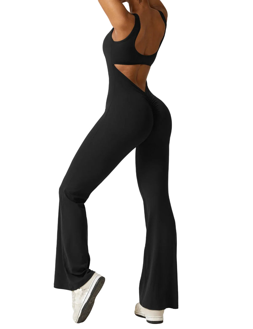 Liv - Jumpsuit Rückenfreier Damen Jumpsuit mit Ausgestellten Hosen