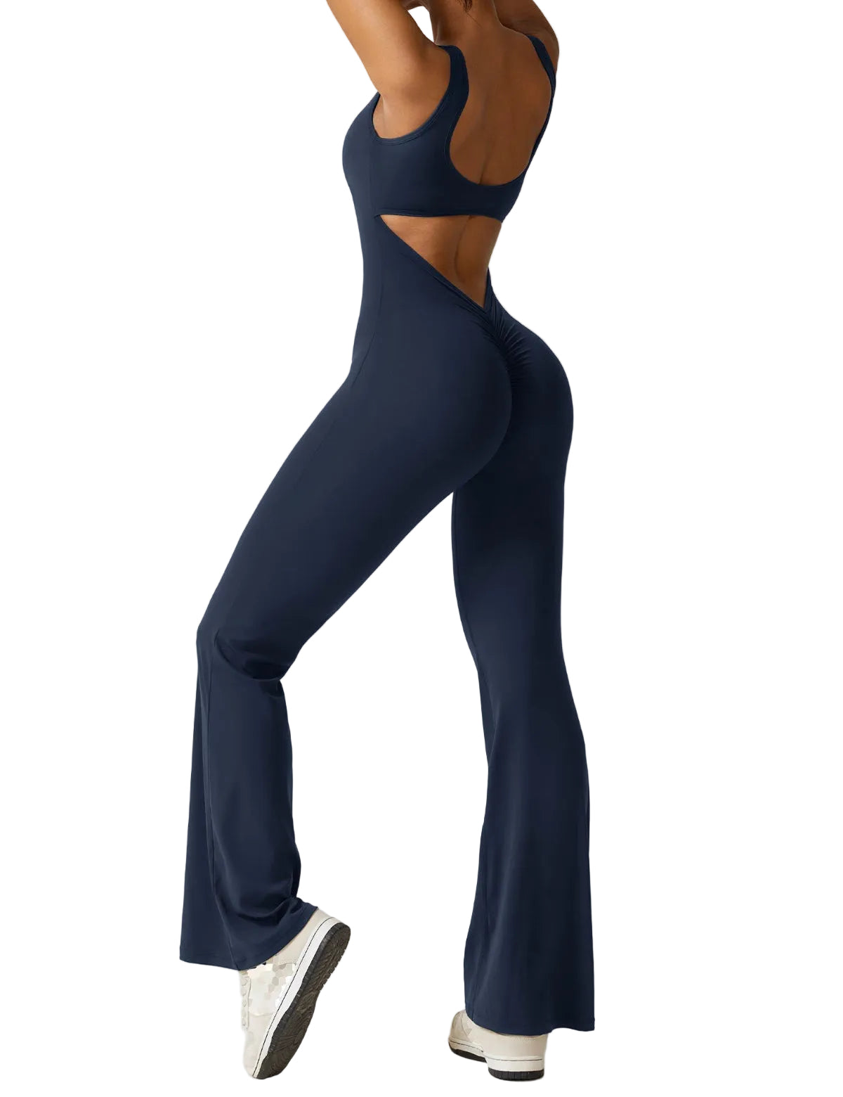 Liv - Jumpsuit Rückenfreier Damen Jumpsuit mit Ausgestellten Hosen