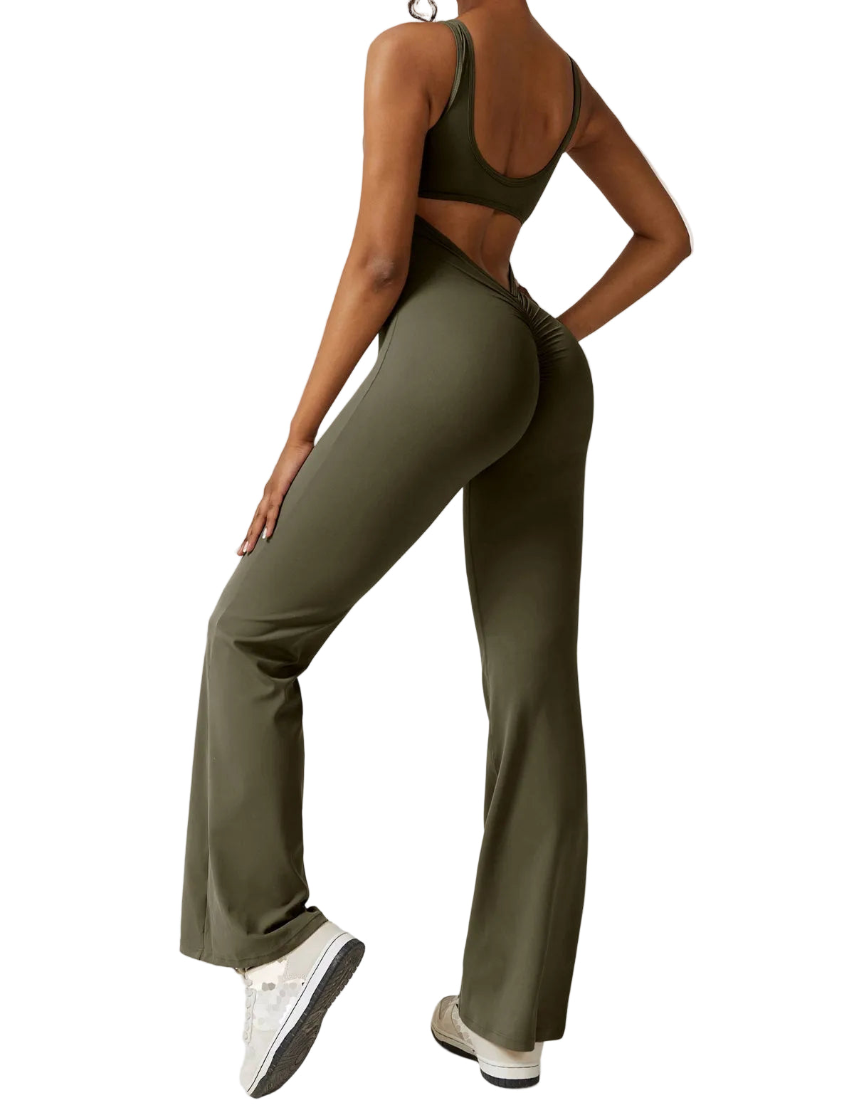 Liv - Jumpsuit Rückenfreier Damen Jumpsuit mit Ausgestellten Hosen