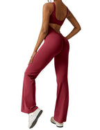 Liv - Jumpsuit Rückenfreier Damen Jumpsuit mit Ausgestellten Hosen
